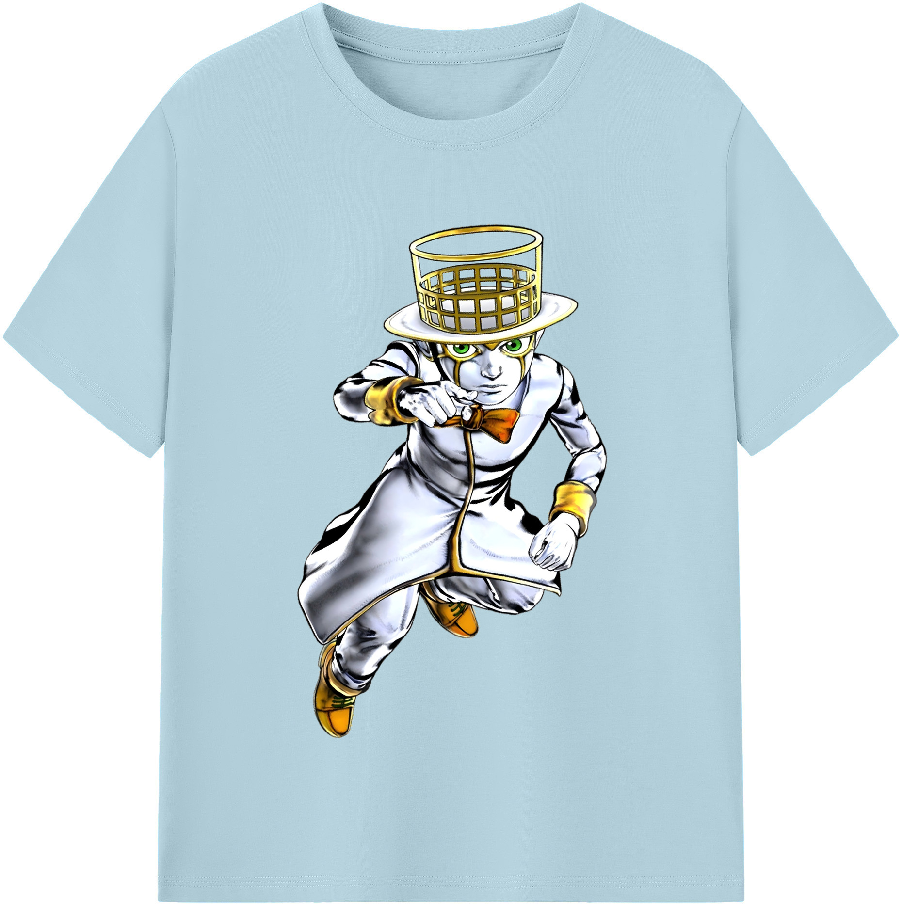 （画像用） ジョジョの奇妙な冒険 岸辺 露伴（きしべ ろはん） JoJo's Bizarre Adventure Rohan Kishibe 綿100％半袖Tシャツ（フロントプリント）